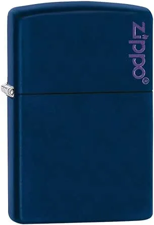 Zippo Navy Blue Matte Lighter w/ Zippo Logo - 239ZL