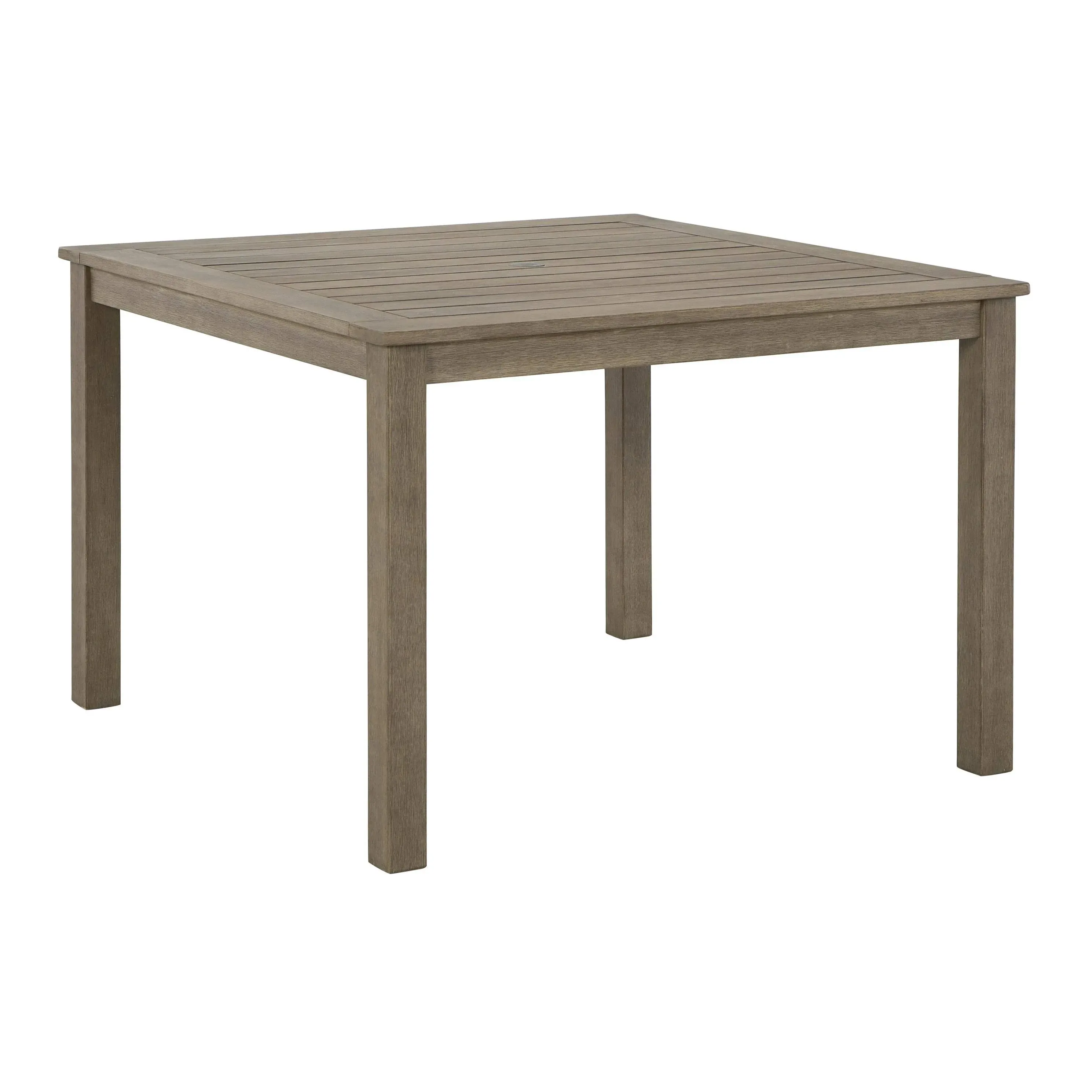 Aria Plains - Brown - Square Dining Table W/Umb Opt