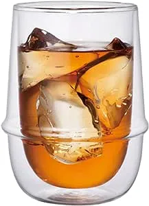 KINTO 23106 KRONOS Double Wall Iced Tea Glass, 11.8 fl oz (350 ml), Heat Resistant Glass, Microwave and Dishwasher Safe, Gift Present