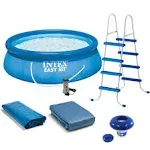 Intex Easy Set Inflatable Swimming Pool Set: 15ft x 48in – with 1000 GPH Cartridge Filter Pump and Hydrotools Chlorine Dispenser – Easy Assembly