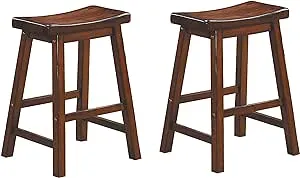 Homelegance Saddleback Counter-Height Stool (Set of 2)