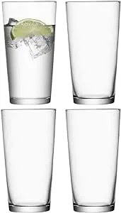 LSA International Gio Juice Glass (Large), 10.8 Fl Oz, Clear, Set of 4