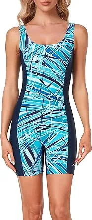 Adoretex Women's Water Aerobics Unitard Boyleg Swimsuit