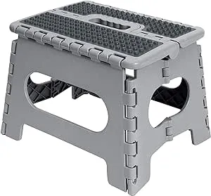 Simplify Black 9" Anti-Skid Folding Step Stool