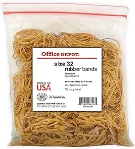 Office Depot Rubber Bands, #32, 3in. x 1/8in., 1 Lb. Bag, 2432408