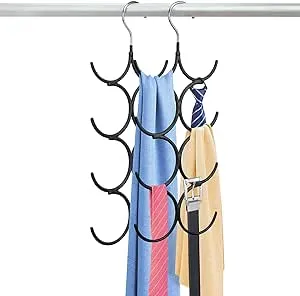 Yizhi Scarf Hanger Organizer Holder, No Snag Belt Rack Tie Hanger Sturdy 8 Hook