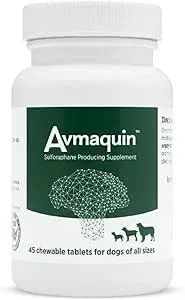 Nutramax Laboratories Avmaquin Sulforaphane Producing Supplement for Dogs, 45 Chewable Tablets