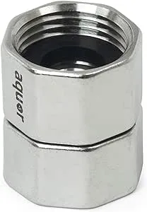 Aquor Double Female Hose Adapter, For Male Hose to Male Hose, Stainless Steel 3/4” GHT (f) x 3/4” GHT (f)