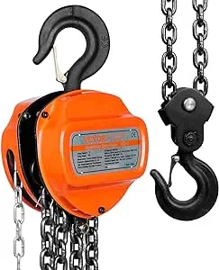 VEVOR 3 Ton 6600 lbs Capacity 10 ft. Come Along G80 Galvanized Carbon Steel with Double-Pawl Brake Hand Chain Hoist