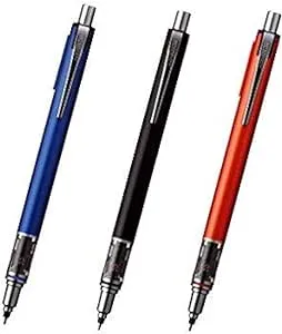 uni Mechanical Pencil Kurutoga Advance 0.5mm 3-Pencil Bundle Set, Navy (M55591P.9), Black (M55591P.24), Red (M55591P.15)