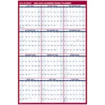 At-a-glance - Academic Erasable Reversible Extra Large Wall Calendar, 48 x 32, White/Blue/Red, 12 Month (July to June): 2023 to 2024