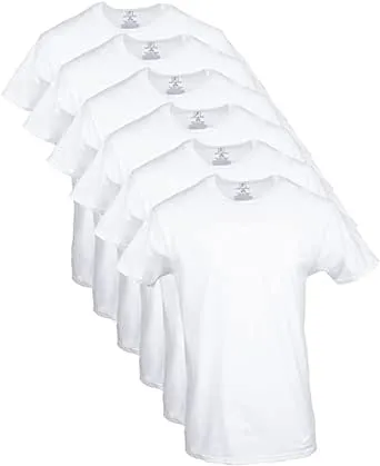 George Men's Crew T-Shirts, 6-Pack, Size: 3XL, White