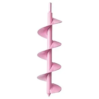 Power Planter DIY Guru Garden Drill Auger Bit (3"x12") — Designed for Planting, Digging Holes, Paint Mixing, Cement Mixing and Other Home Projects — Made of Steel with a 3/8" Non-Slip Hex Drive (Pink)