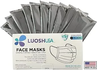 KN95 Masks Made In USA 5 Ply Individually Sealed (40 pack, Hypoallergenic, White)