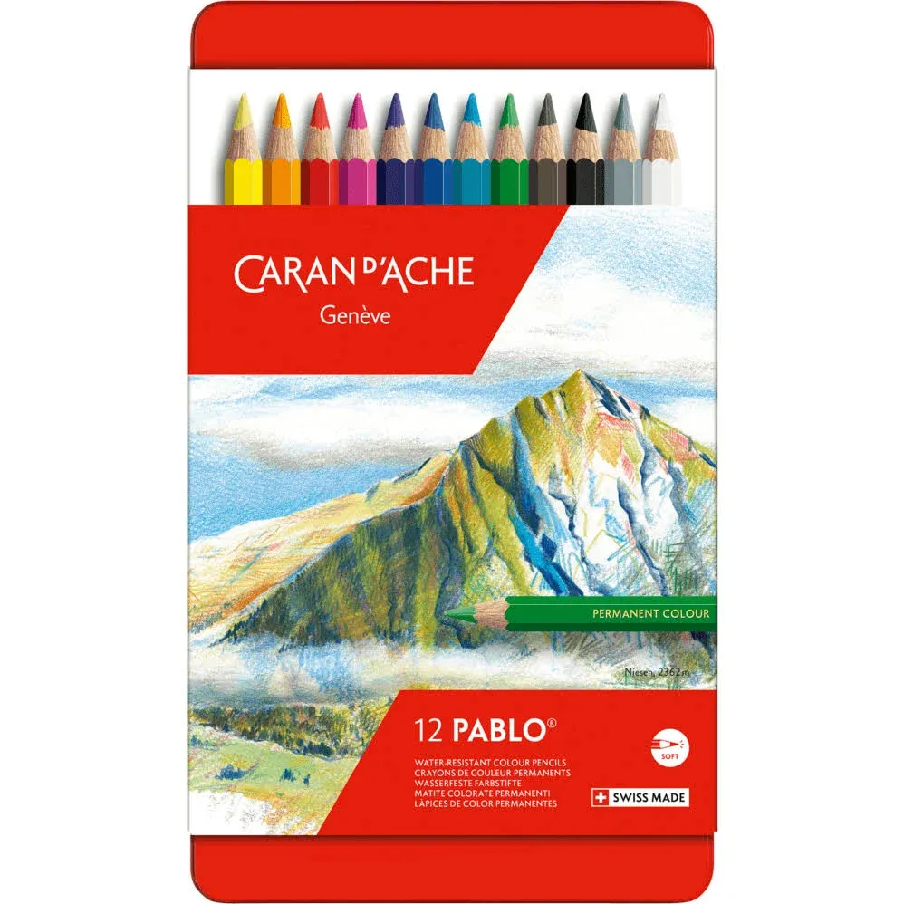 Caran d'Ache Pablo Colored Pencils 12 Set