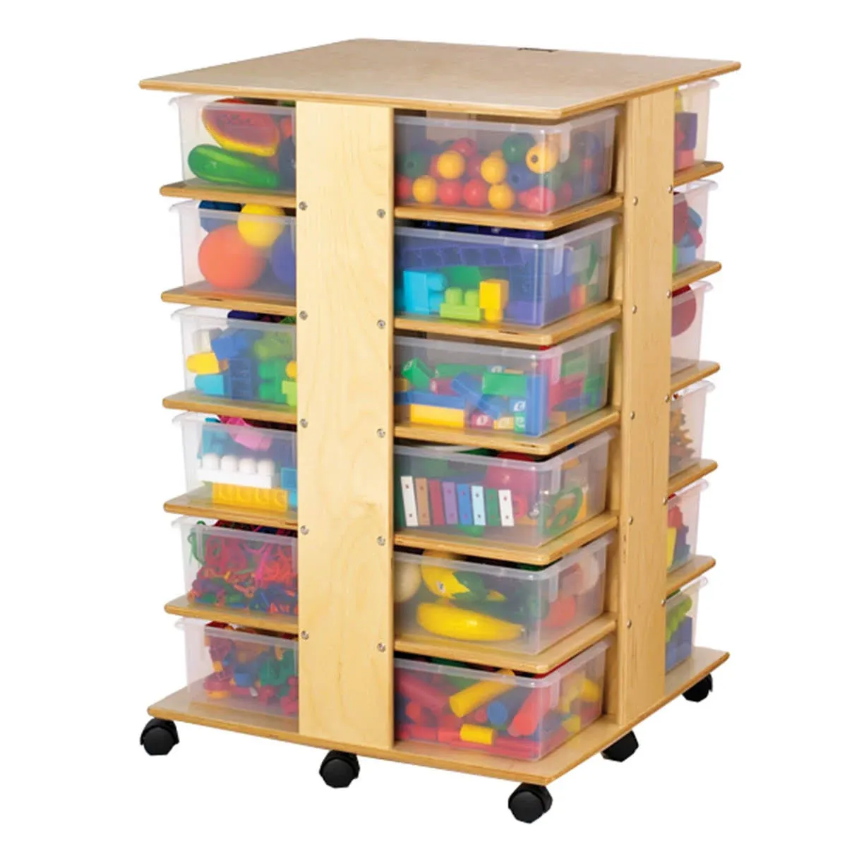 Jonti-Craft 0364JC 24 Cubbie Tower with Colored Tubs