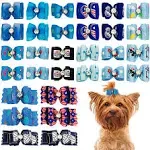 Pet Show Mixed Styles Pet Cat Puppy Topknot Small Dog Hair Bows with Rubber Band