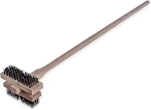 Carlisle FoodService Products Stainless Steel Double Broiler King Grill Brush with Handle, 48 Inches