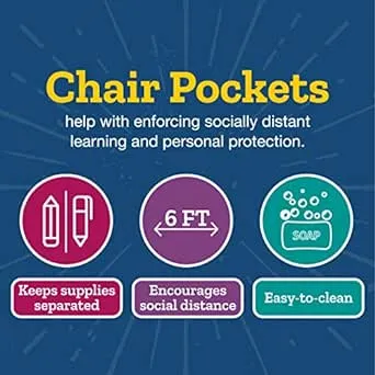 Really Good Stuff Deluxe Chair Pockets - Set of 6 - Early Childhood Preschool