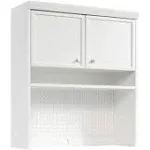 Sauder Craft Pro Series Hutch/ Pantry cabinets, White finish