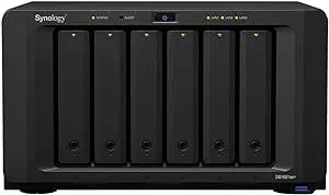 Synology DiskStation DS1821+ NAS Server with Ryzen 2.2GHz CPU, 32GB Memory, 128TB HDD Storage, 1TB M.2 NVMe SSD, 4 x 1GbE LAN Ports, DSM Operating.