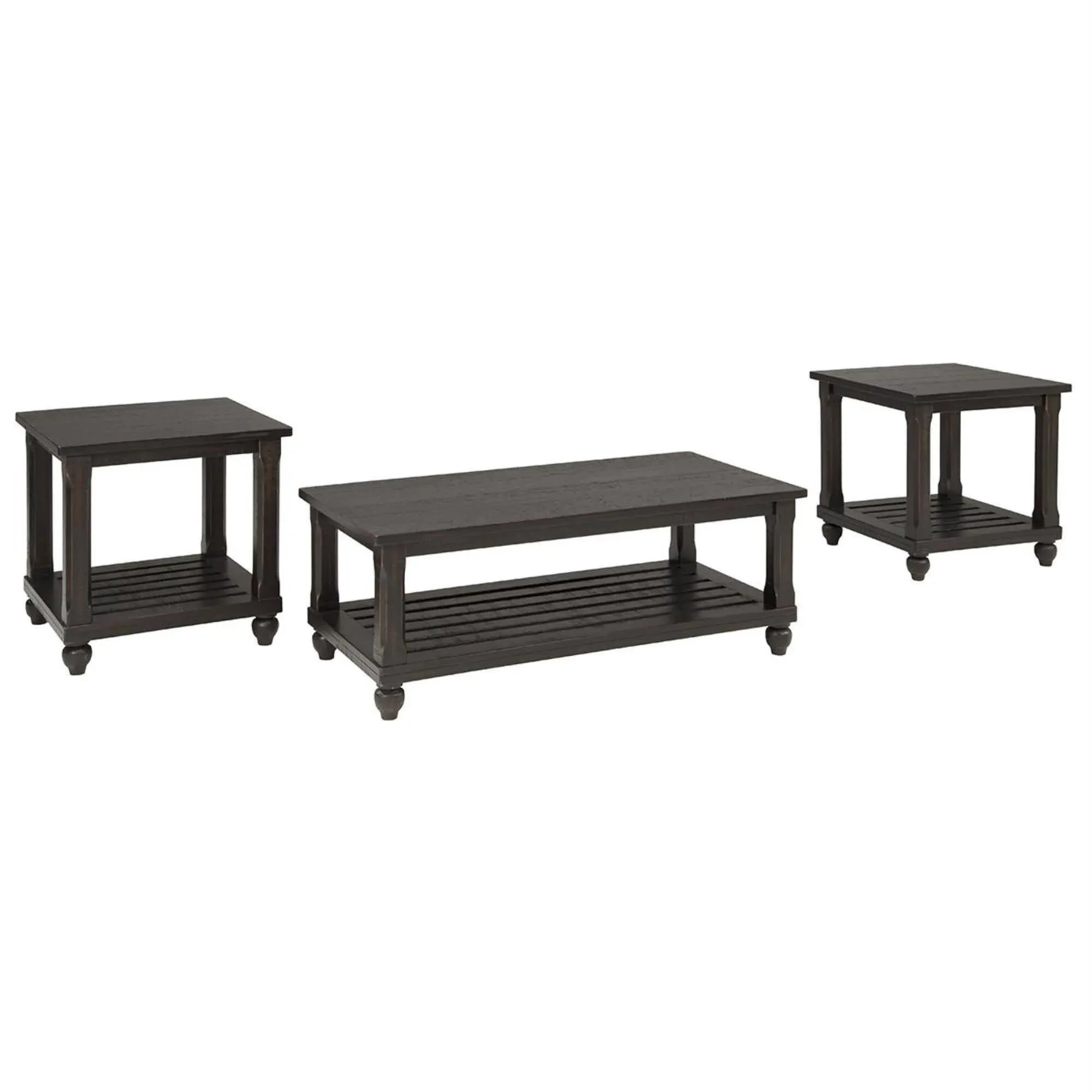 Ashley Mallacar Black 3 Piece Occasional Table Set