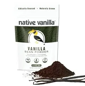 Native Vanilla Powder Premium Gourmet 100% Pure Ground Vanilla Bean Powder for ...