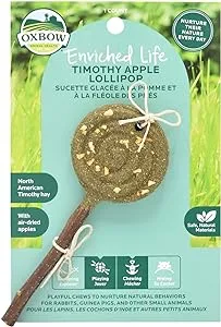 Oxbow Enriched Life Timothy Lollipop - Apple, 1 Count (Pack of 1)