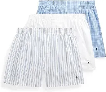 Polo Ralph Lauren Men's Classic Fit Woven Cotton Boxers (3 Pack)