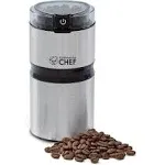 Electric Coffee Grinder Spice Grinder - Stainless Steel Blades Grinder for Coffee Bean Seed Nut Spice Herb Pepper, Brushed Stainless Steel Texture and Transparent Lid