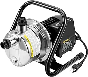 VEVOR Shallow Well Pump Portable Garden Water Jet Pump 1.5HP 1200GPH 164 ft Head