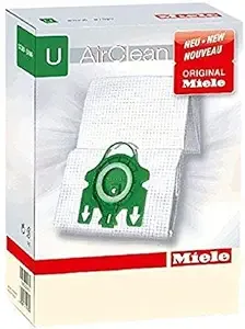 Miele Original FJM AirClean 3D Efficiency Vacuum Cleaner Bags for Miele Complete C1, Compact C1/C2, and S4/S6 Vacuum Cleaners, Pack of 4 Dust Bags and 2 Filters – 10123220