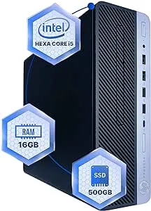 HP ProDesk 600G4 Desktop Computer | Hexa Core Intel i5 (3.2) | 16GB DDR4 RAM | 500GB SSD Solid State | Windows 11 Professional | Home or Office PC (Renewed)