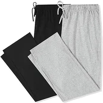 U2SKIIN 2 Pack Mens Pajama Pants Soft, Lightweight Lounge Pant with Pockets Sleep Pj Bottoms for Men