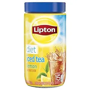 Lipton Diet Lemon Iced Tea Mix, Makes 15 Quarts (Pack of 2)