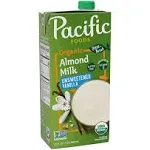 Pacific Foods Original Organic Almond Milk, Plant Based Milk, 32 oz Carton