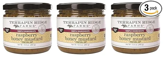 Terrapin Ridge Farms Raspberry Honey Mustard Pretzel Dip – Three 14 Ounce Jars