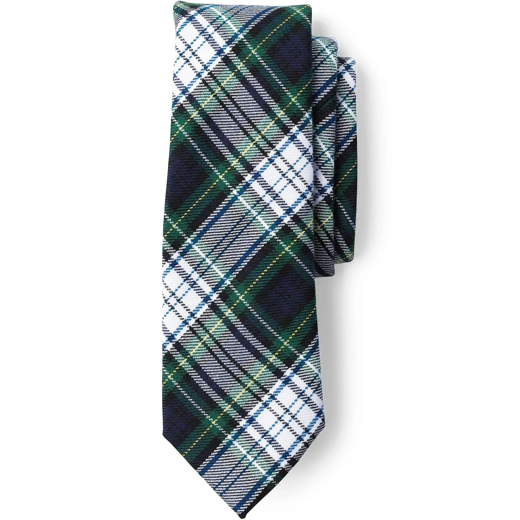 Lands' End Kids School Uniform Plaid To Be Tied Tie