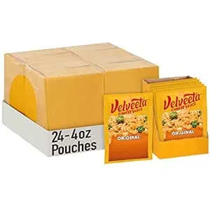 Velveeta Original Cheese Sauce Pouches (24 ct Pack, 4 Boxes of 6 Pouches)