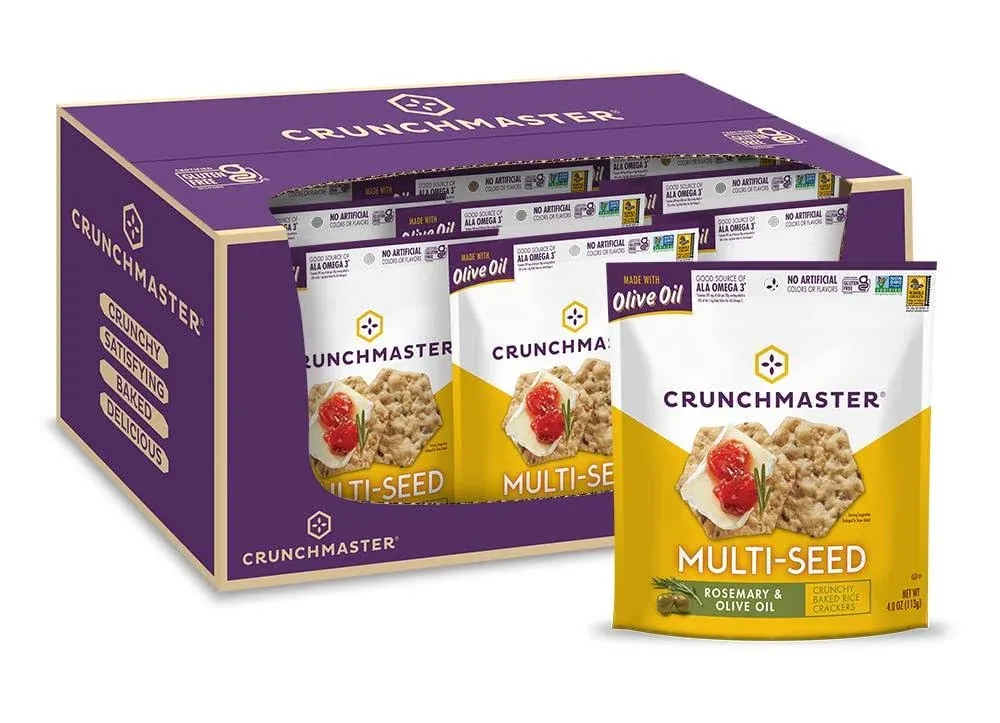 Crunchmaster Crackers, Rosemary & Olive Oil, Multi-Seed - 4.0 oz