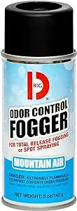 Big D 344 Odor Control Fogger, Mountain Air Fragrance-Kills odors from fire, flood, decomposition, skunk, cigarettes, musty smells-Ideal for use in cars, property management, hotels ,5 oz (Pack of 12)