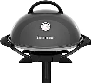 George Foreman GFO3320GM Indoor/Outdoor Gun Metal Electric Grill