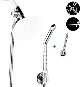 V-Frankness Shower Enema Kit with 100 Inches Hose, Water Polished Chrome 