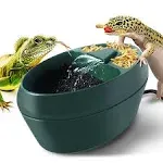 Reptile Drinking Water Fountain Chameleon Accessories Automatic Circulation System with Trough, Bearded Dragon Cage Accessories Reptiles Habitat Waterfall for Snake/Lizard/Chameleon/Turtle