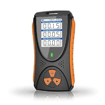 Geiger Counter Nuclear Radiation Detector,CHNADKS Upgraded Monitor Dosimeter,Rechargeable Beta Gamma X-ray Portable Handheld Radiation Monitor with LCD Display