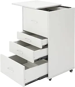 Medical Dental Assistant Mobile Cabinet Alabama Utility Cart , 4 Drawer + Handle