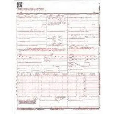 New CMS 1500 Claim Forms - Hcfa (Version 02/12) 100 per Ream