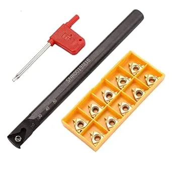 Lathe Internal Threading Tool SNR0013M16 Boring Bar Turning Tool Holder with 10pcs 16IR AG60 Carbide Internal Threading Inserts (SNR0013M16 with 10pcs 16IR AG60)