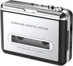 Digitnowcassette Tape To CD Converter Via USB,Portable Cassette Player Capture Audio Music Compatible With Laptop and Personal Computer