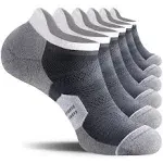 CS CELERSPORT 6 Pack Men's Running Ankle Socks with Cushion, Low Cut Athletic Tab Socks